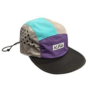 Men's Perforated 5-Panel Cap - Adjustable Hat - Purple Colorway
